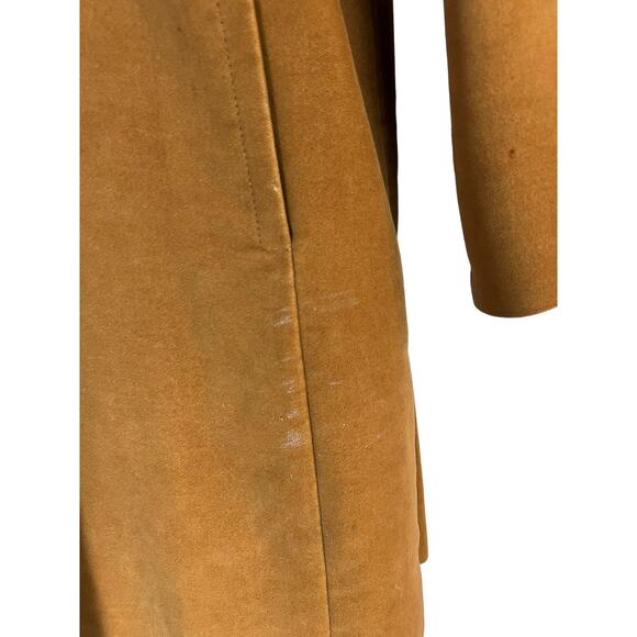 Vintage Stroller Coat 60s Mod Retro Sheep Fur Collar - Picture 3 of 16